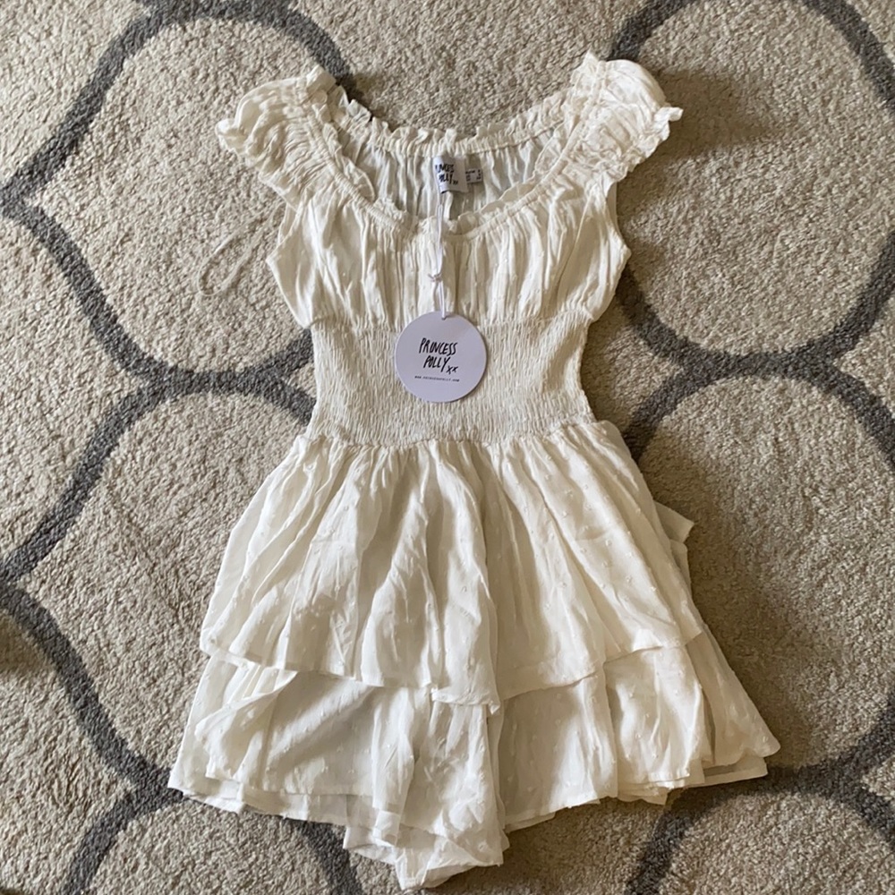 Princess Polly Love Galore Romper White, US Size 2